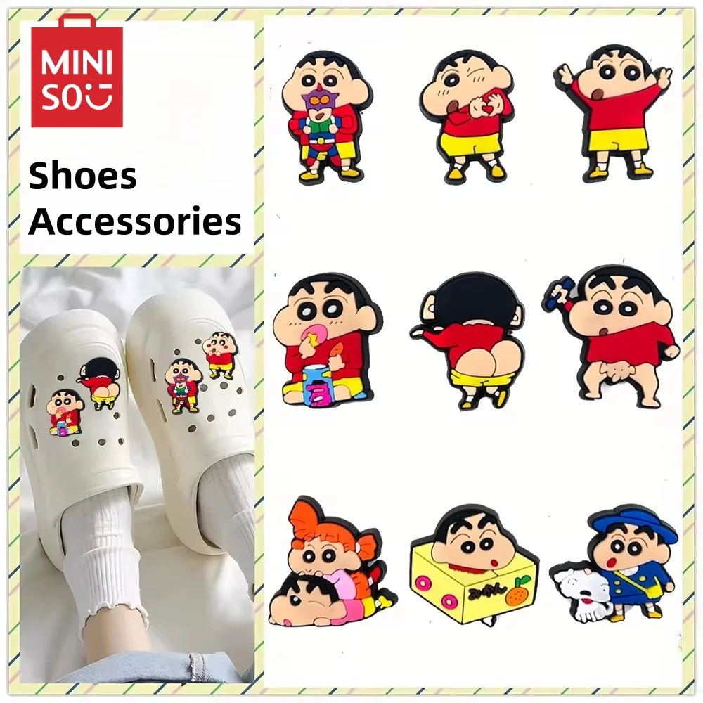 Miniso Lustige japanische Anime-Serie Schuhanhänger Abnehmbares Loch Schuhe Blumenschuhe Schnalle Zubehör Partygeschenke