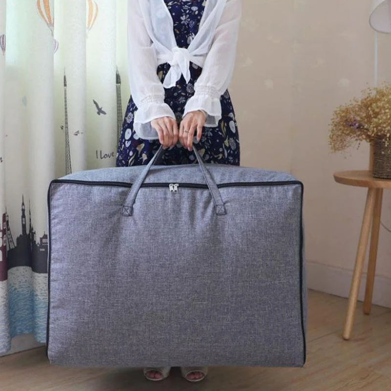 

Large Capacity Oxford Cloth Moving Bag Thickened Waterproof Luggage Packaging Bags Home Quilt Clothes Dust-proof Storage Bag