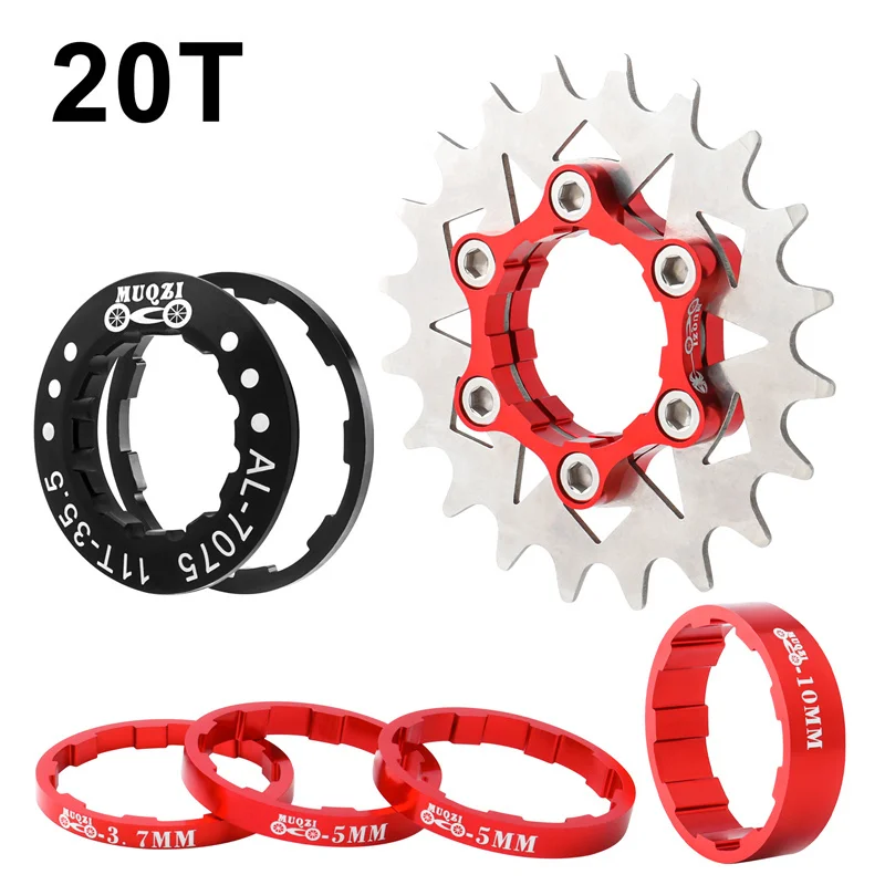 MUQZI Single Speed Kassettenzahnrad 12T 13T 14T 15T 16T 17T 18T 19T 20T 21T 22T Fahrradkassetten-Umrüstsatz