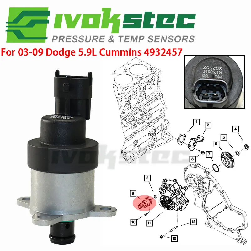 Mopar 05183245AA Fuel Control Actuator For 03-07 Dodge Ram 2500 Ram 3500 5.9L L6 Cummins 24V 0928400666 4932457
