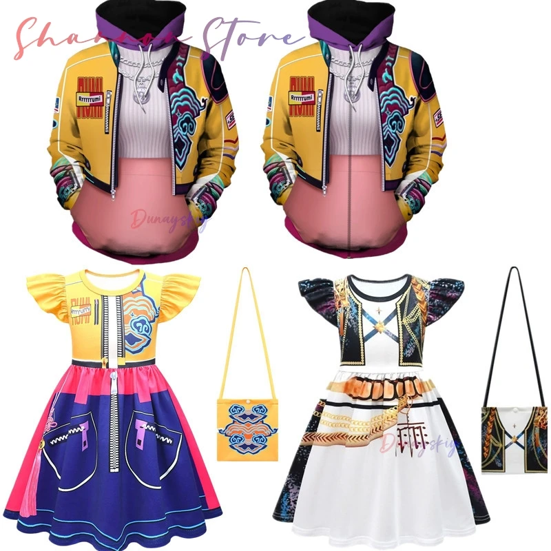 

K-Pop Mira Rumi Zoey Demon Hunters Косплей Костюм для девочек Хэллоуин Сцена 3D Печатный узор Одежда для ролевых игр 2025 Новый фильм