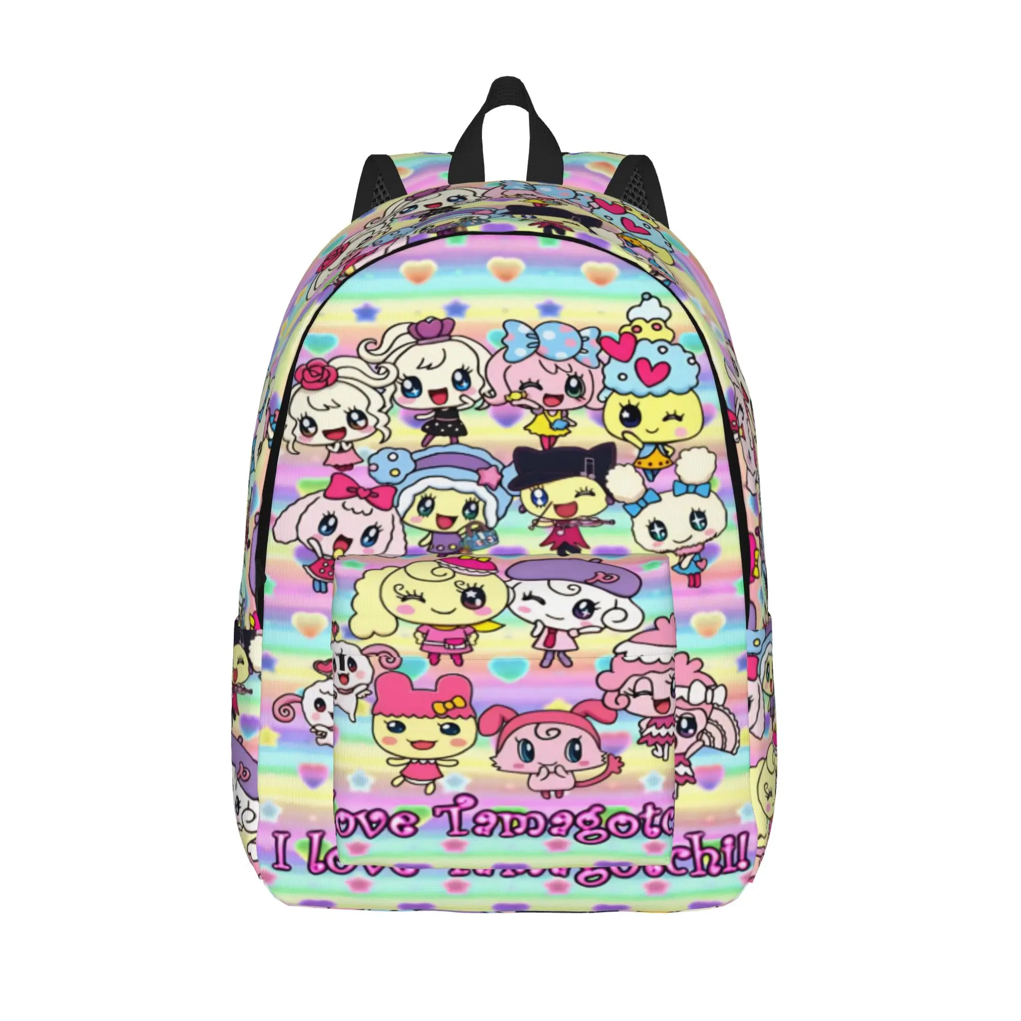 

Tamagotchis Cartoon Games Fashion Backpack Lightweight High School Work Daypack for Men Women College Canvas Bags