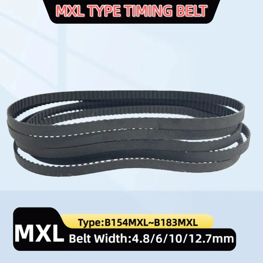 

MXL Timing Belt Width 4.8mm to 12.7mm Type:B154MXL B155MXL B160MXL B165MXL B170MXL B172MXL B175MXL B178MXL B180MXL B183MXL Belt