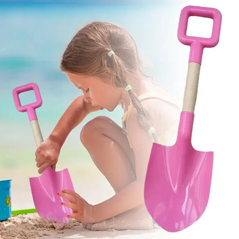 

Wooden Shovel Toy Garden Backyard Planting Tools Thickened Handle Shovel Plastic Spoon Play Sand Digging Toy Travel Beach Toy