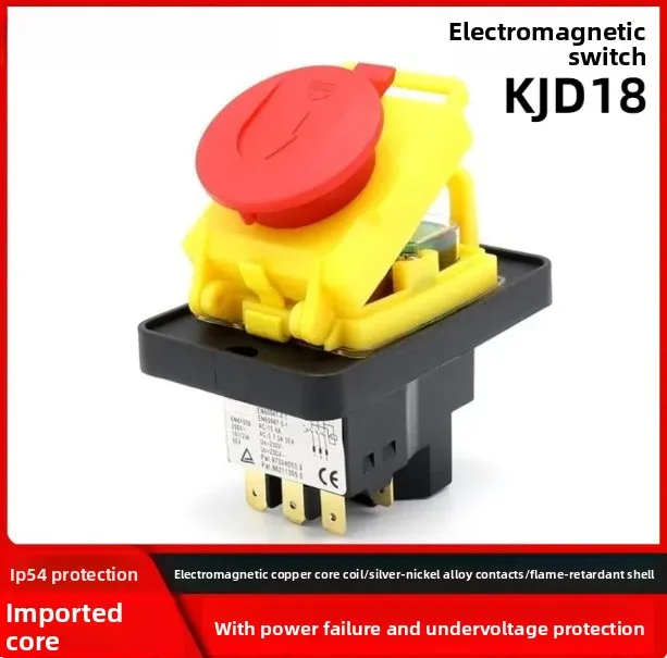 Three-phase electromagnetic switch KJD18 power failure and undervoltage protection function, marine grinder switch 5/7 feet