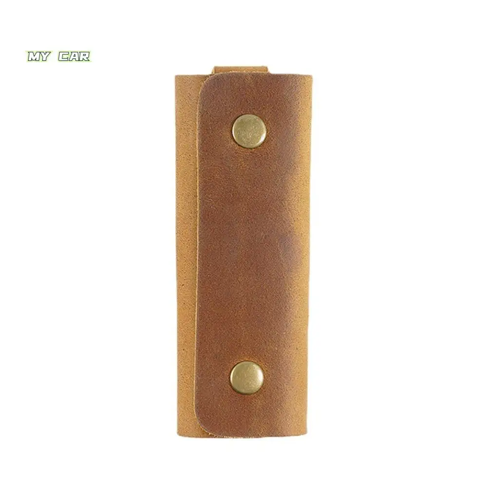 

Genuine Leather Mini Key Bag Minimalist Multifunctional Men Car Key Pouch Portable High-end Pocket Keychain Case Car Accessory