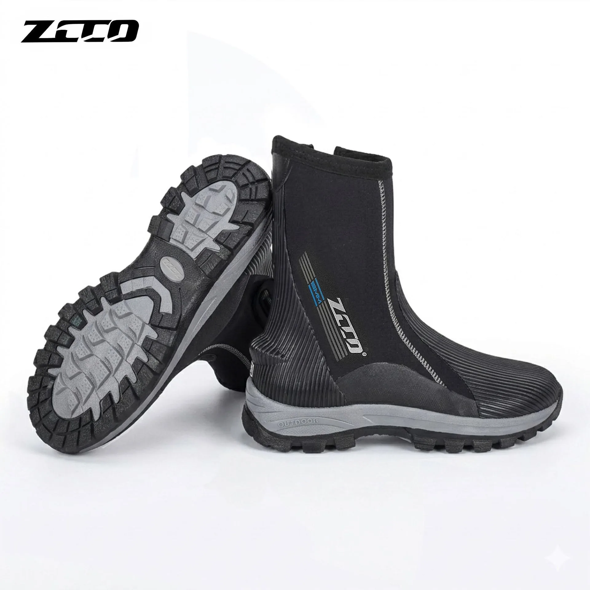 

ZCCO 5mm Neoprene Dive Boots Wetsuit Boots Side Zipper for Men Women Snorkeling Scuba Diving Barefoot Shoes Beach Accessories