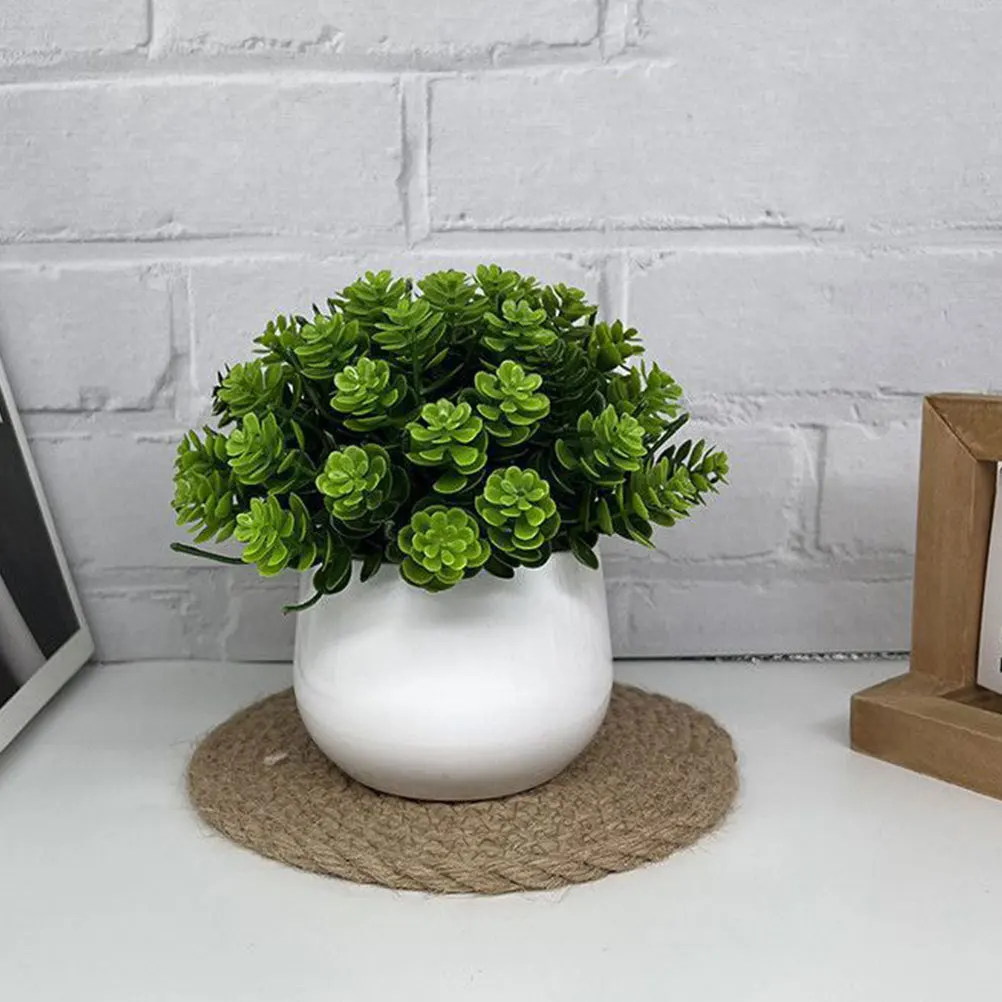 

Artificial Potted Plant Fake Bonsai Decoration Realistic Simulated Green Plant Ornament Desktop Decoration Home Office Garden