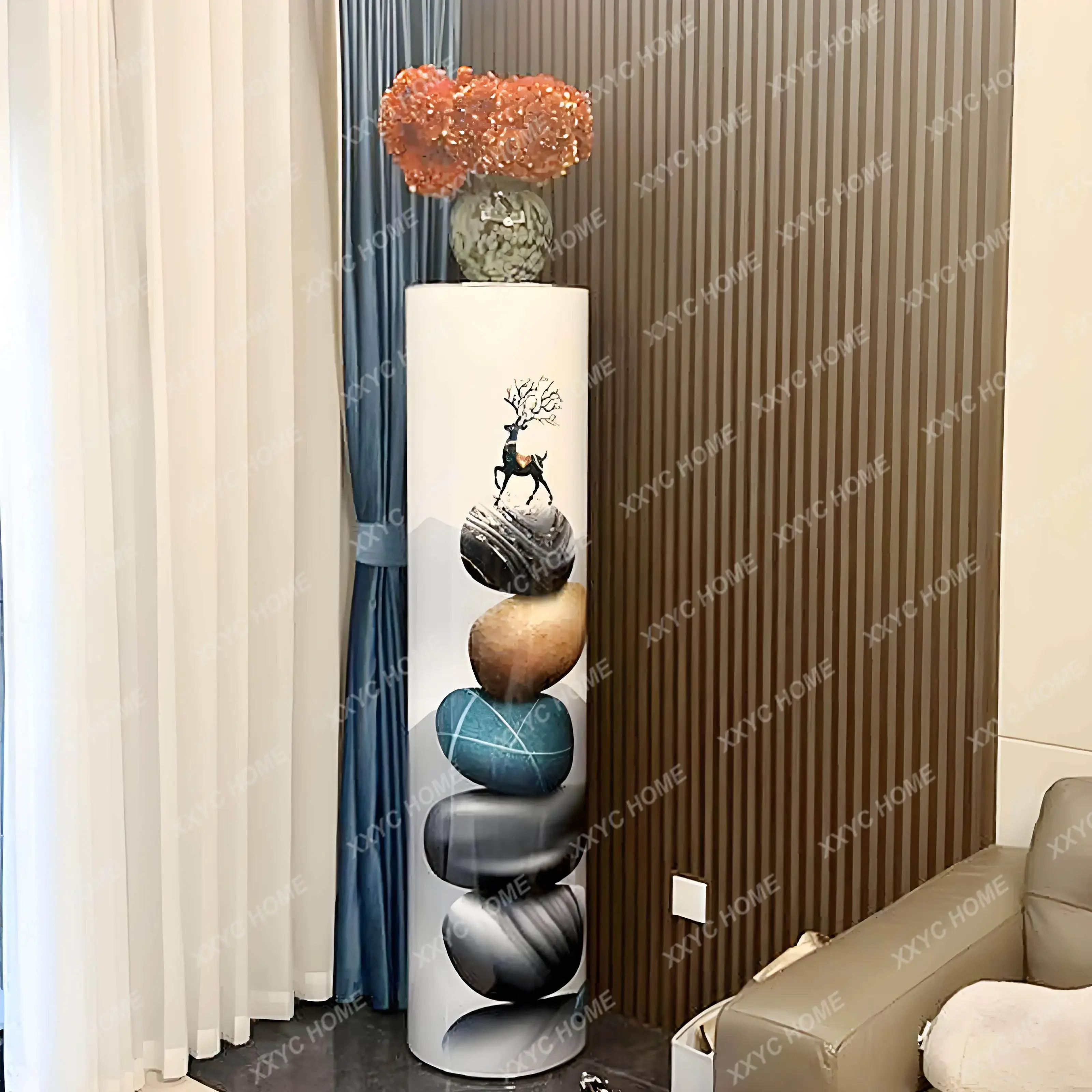 360 Degree Rotating Shoe Cabinet Storage Cabinet Household Doorway Shoe Rack Sterilization Disinfection Round Cylinder