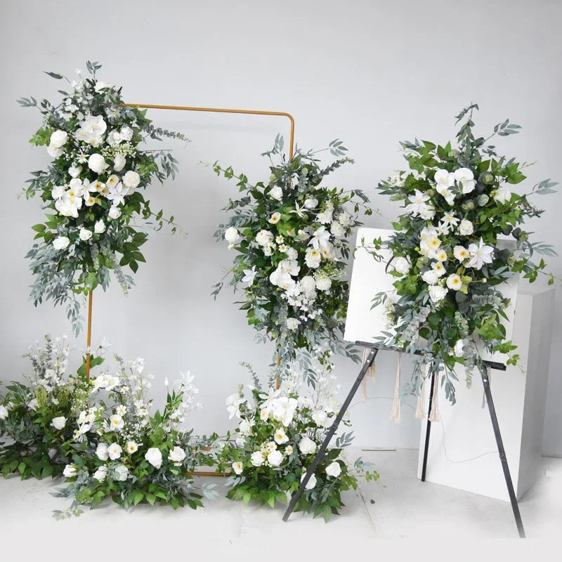 

Artificial Flower Row Wedding Decoration Floral Backdrop Wall Decor Hanging Corner Flower Green Plant Flower Ball Floor Flowers