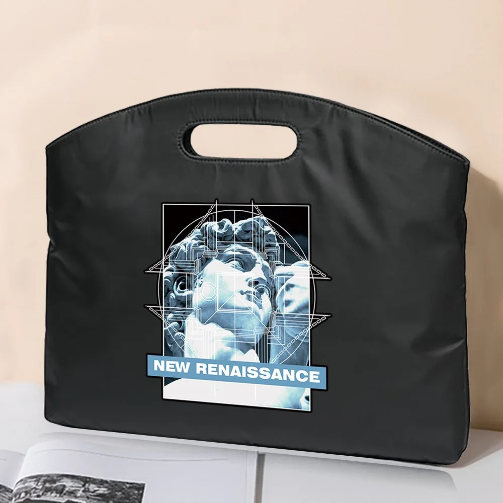 Business Aktentasche Wochenende Reise Dokument Aufbewahrungstasche Skulptur Druck Laptop Schutz Handtasche Material Organisieren Zubehör