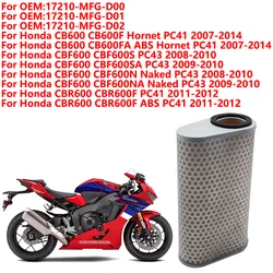 Motorcycles Air Filter For Honda Hornet PC41 CB600 CBF600 CB600F CBF600S CB600FA CBF600N CBR600F 17210-MFG-D01 17210-MFG-D00