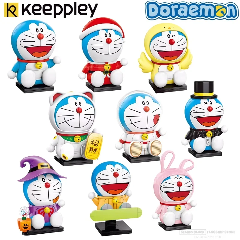 

Keeppley Doraemon сборка строительных блоков пухлая игрушка Jingle Cat аниме мультяшная модель настольная коллекция украшений праздничный подарок