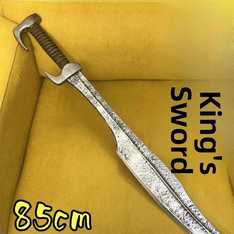 Silver Edition Ancient Roman Spartan King Sword Retro Model Prop Shield Children's Toy PU Weapon Cosplay Accessory Equipment