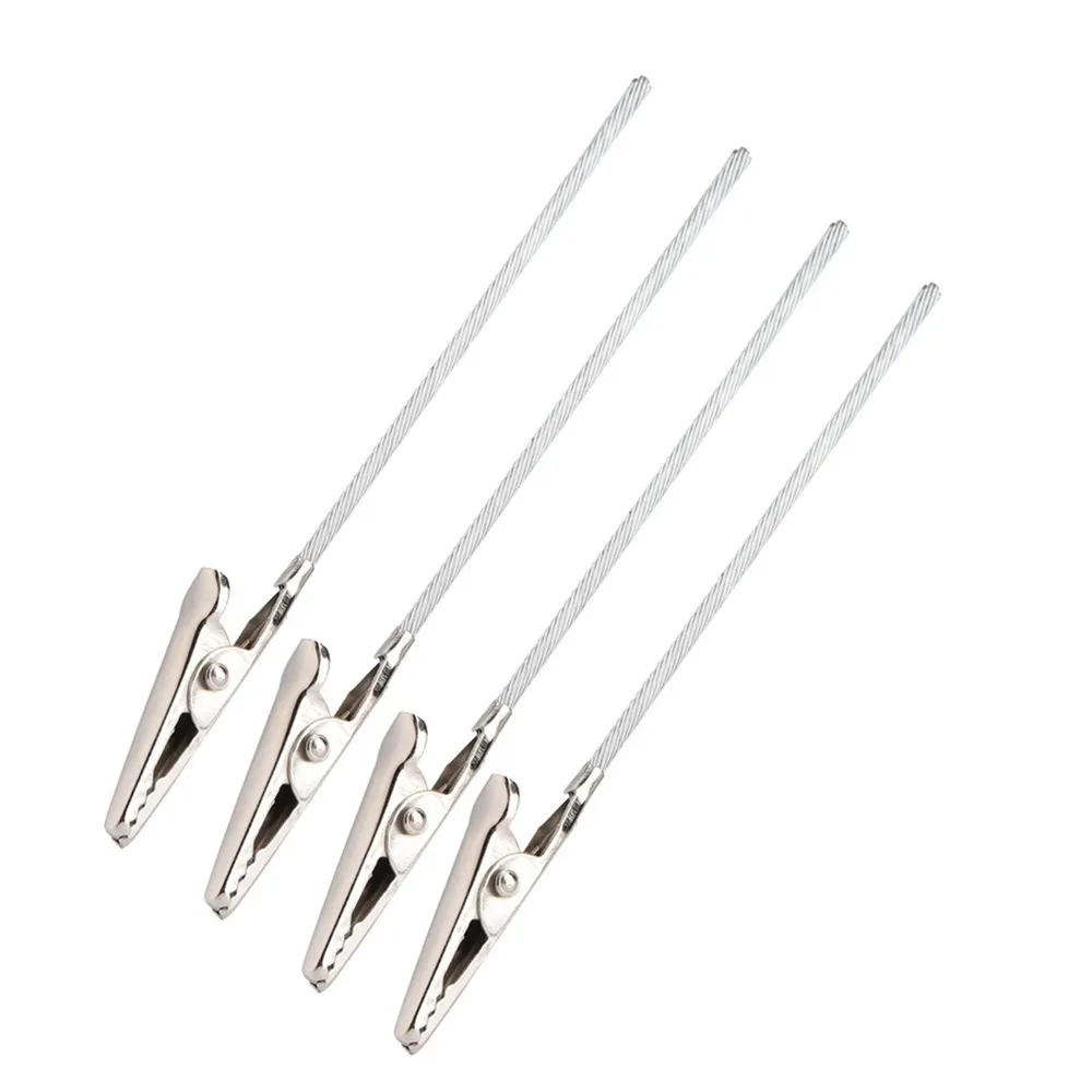 50 Pcs 4 Inch Wire Alligator Clips Long-Tailed Metal Iron Photo Memo Clips Alligator Clamp Craft Wire Clamp