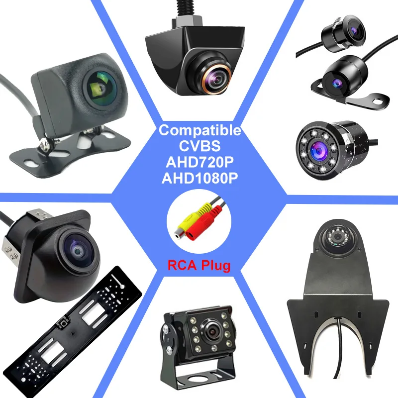 Picture 5: Factory CVBS AHD Video Parking System, 4 Sensors Car Reverse Backup Radar with Buzzer Monitor, Support Android System