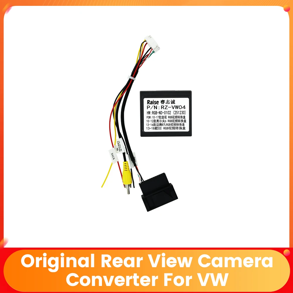 Image of Android Radio Kabelzubehör Original Rückfahrkamera-Konverter für VW Volkswagen Magotan/Golf 6/CC/Tiguan RGB Video Box