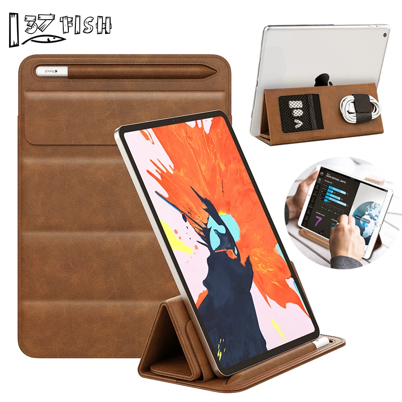 For iPad Case 2021 Mini 6 Pro 11 9th Generation Liner Stand Bag 10.2 2018 9.7 5th 6th Air 4 5 10.9 10th Leather Sleeve Cover