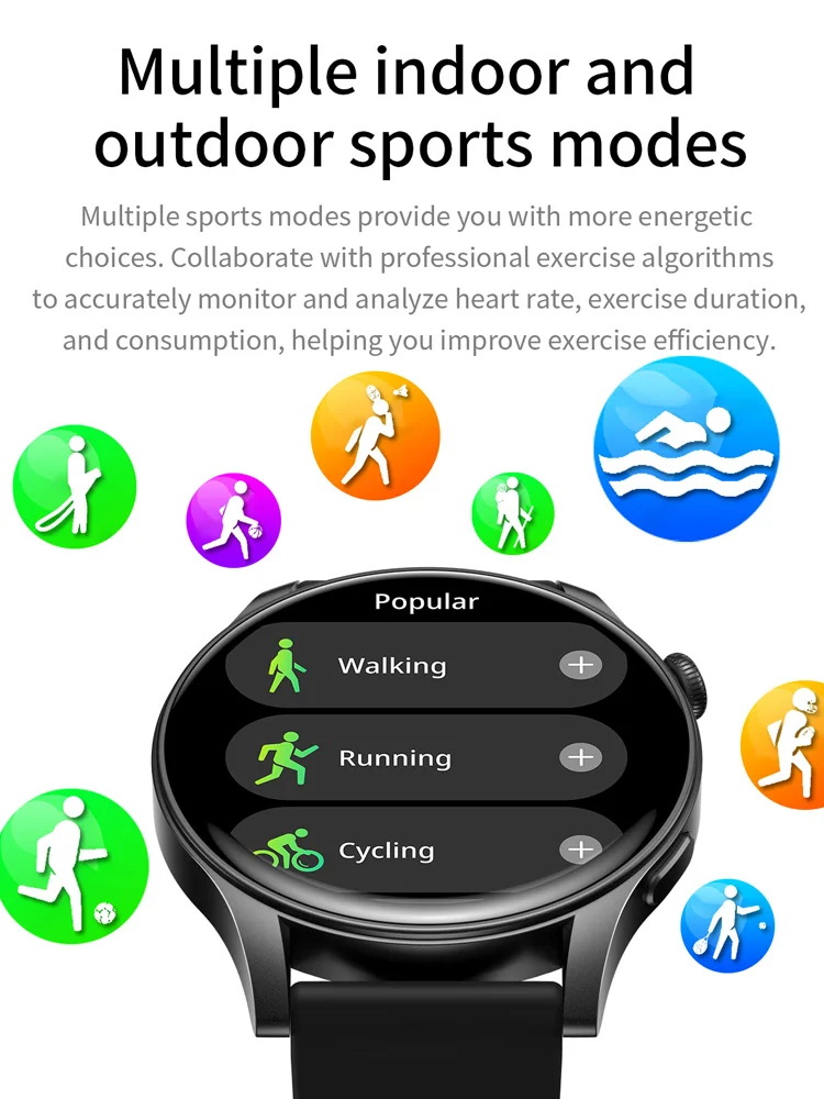 Смарт-часы для владельца времени, модный новый спортивный браслет, Bluetooth-вызов, мониторинг здоровья, умные часы, водонепроницаемые для мужчин и женщин