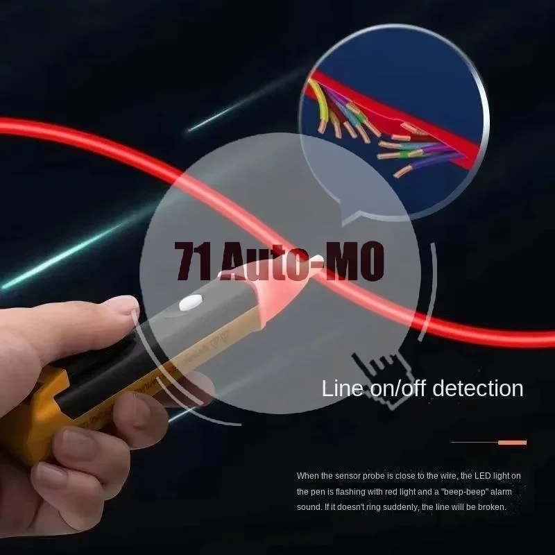 Non Contact Induction Voltage Tester Pen 90-1000V AC with LED Flashlight for Dark Environment Circuit Testing