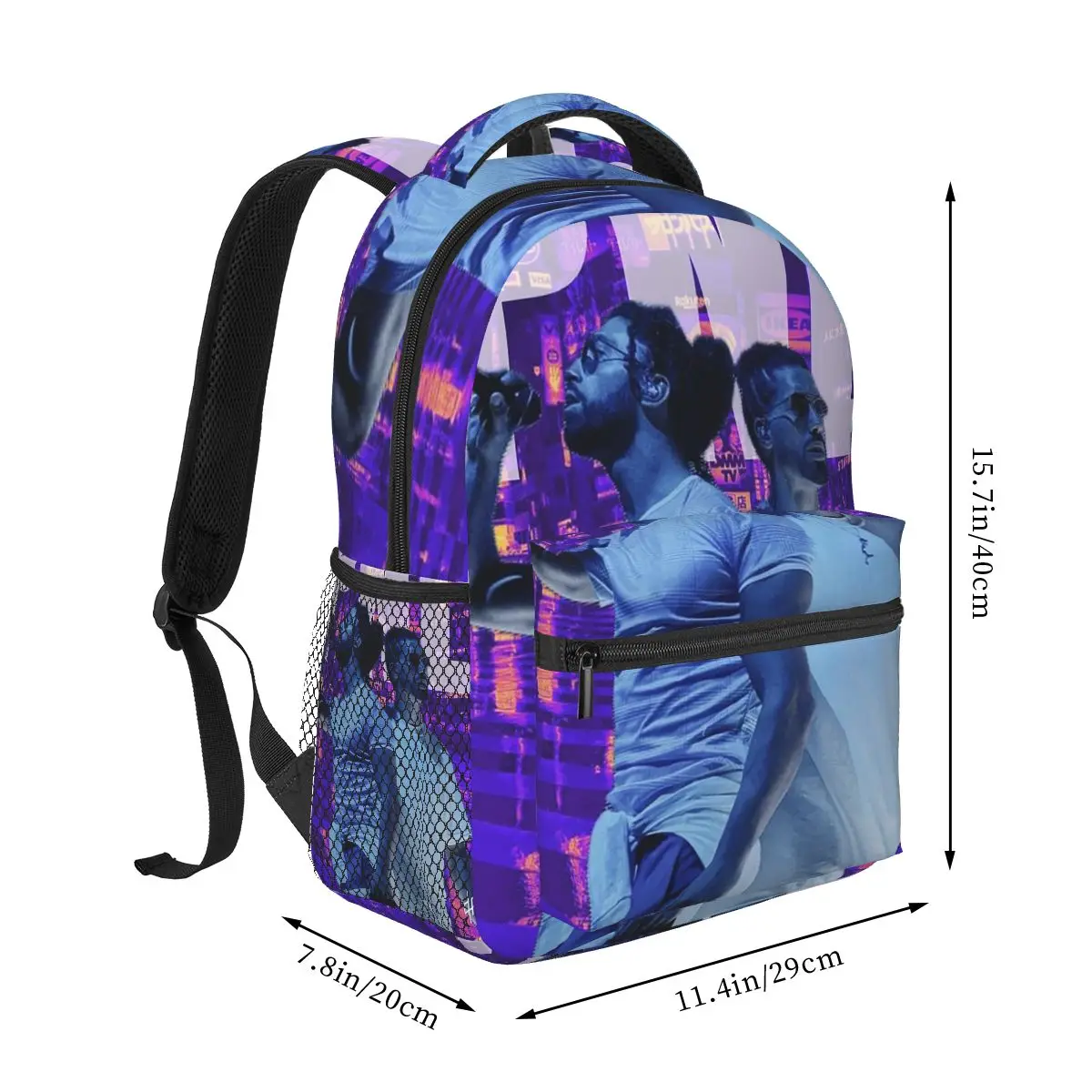 Le Monde Chico PNL Album French Rap Singer Printed Student Backpack School Bag Daypack for Boys Girls Bookbag Shoulder Bags