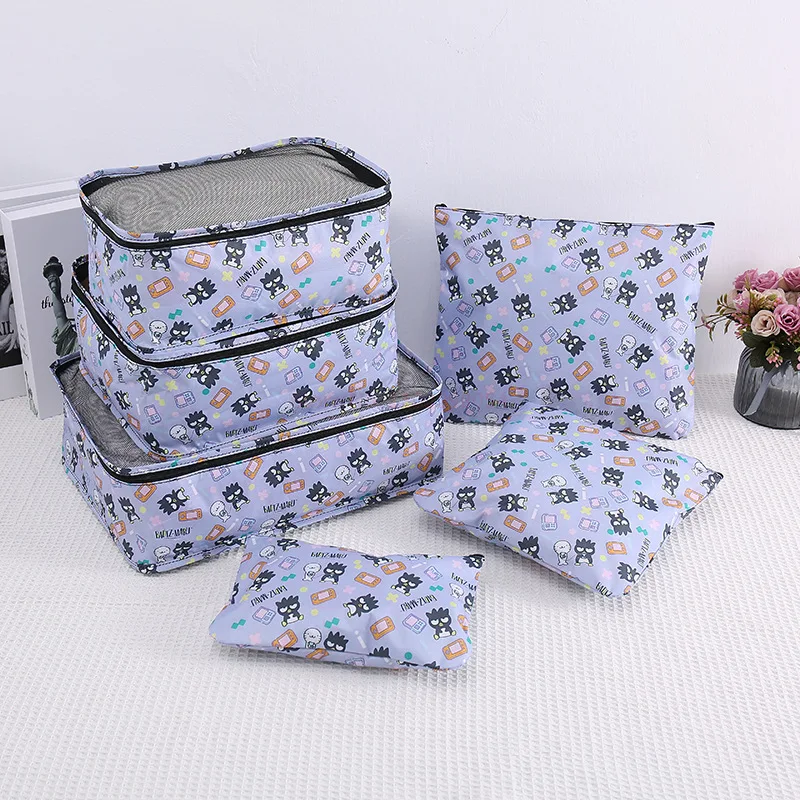 Suite Kawaii Sanrios Kuromi Anime Cartoon impermeable Oxford Cloth, bolsa de almacenamiento de ropa de gran capacidad, bolsa organizadora de viaje