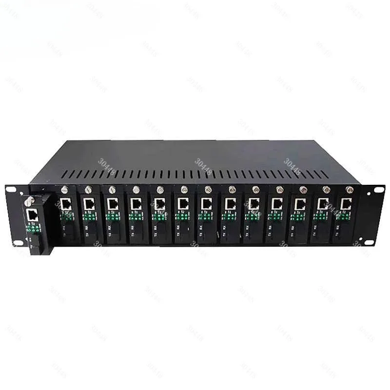 14-Slot Fiber Optic Transceiver Rack Mount Hikvision Ruijie Universal Rack NetLink Cabinet Box