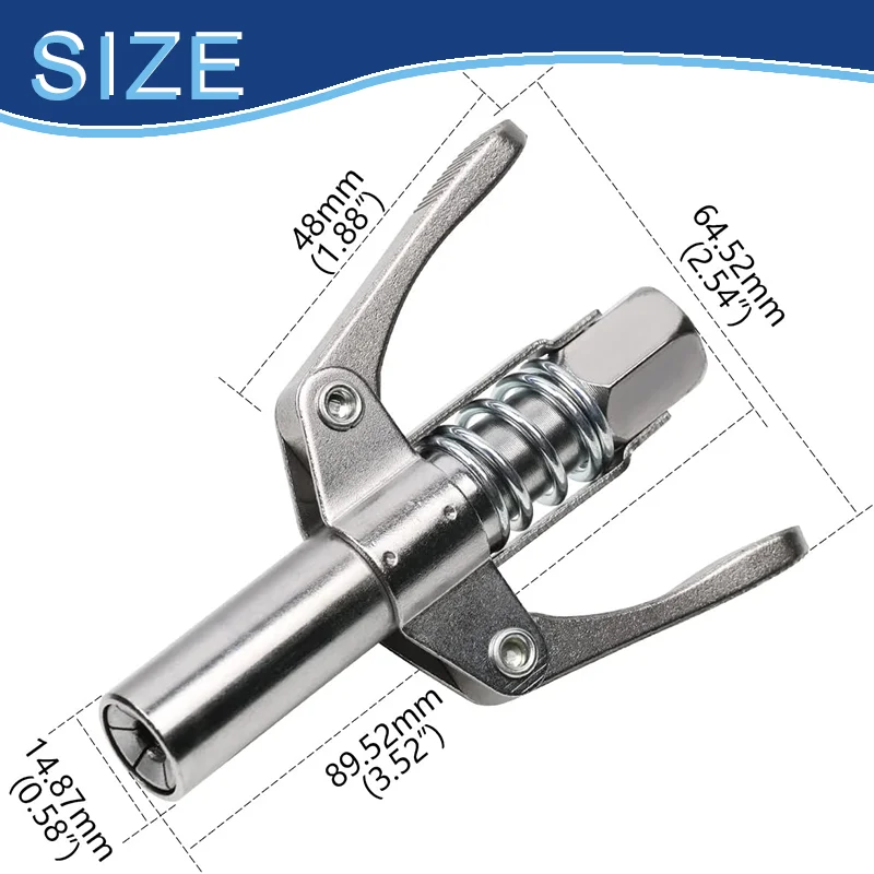Double-Handle High-Pressure Locking Pliers Grease Nozzle, Grease Coupler, Repair Tools, NPT1/8 Adapter, Grease Gun Accessories