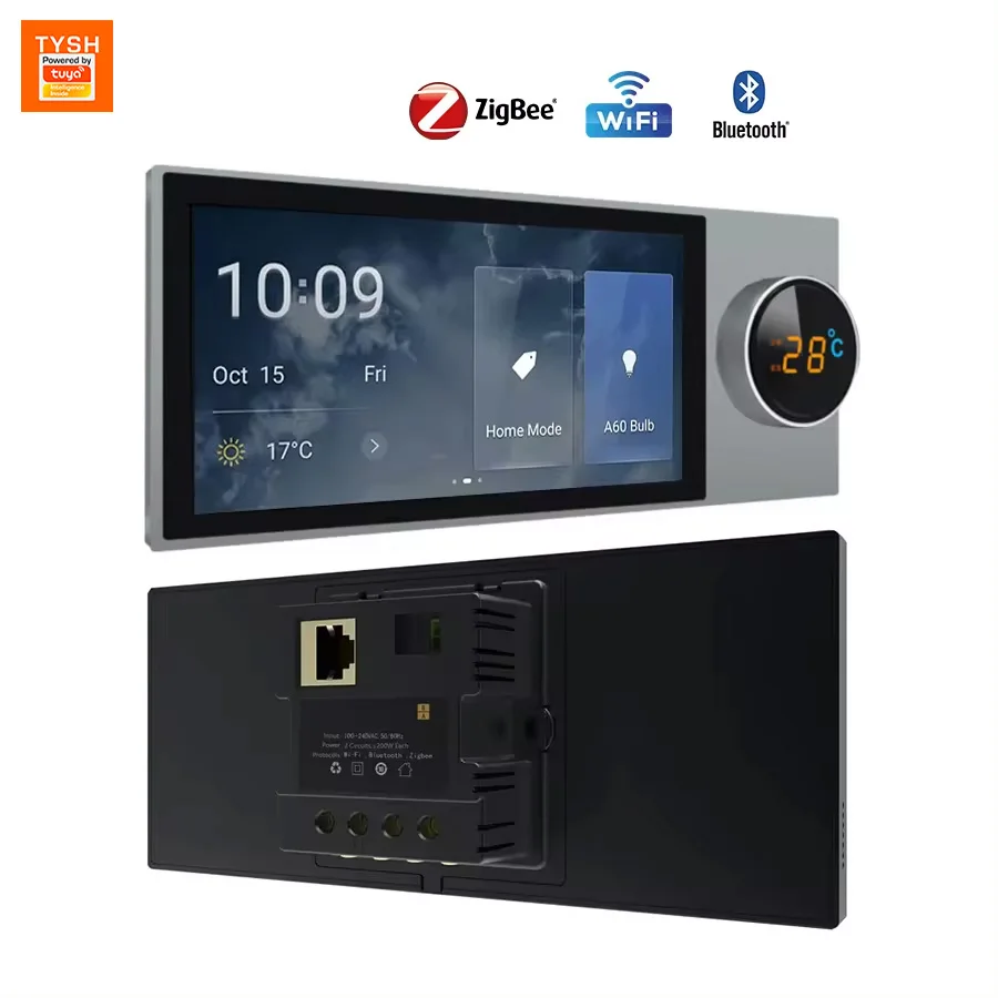 TYSH Tuya Smart Home Devices 6 Inch Multi-functional Touch Screen Control Panel Central Controller for Intelligent Scenes Switch