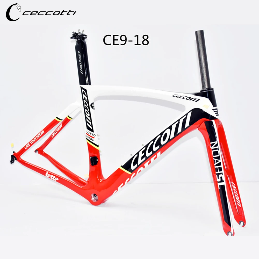 

Ceccotti-Carbon Road Bike Frame, 700C * 25mm Bicycle Frameset, BB68 Cycling Racing Frame, T1000 Full Carbon Cadre