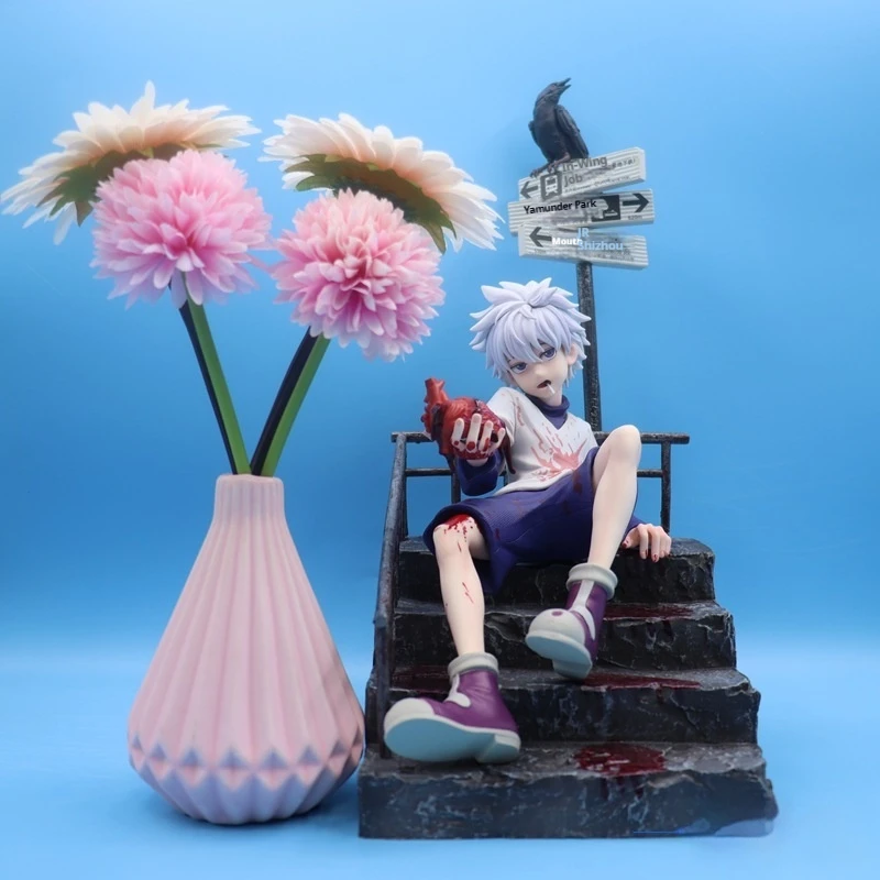 

Anime New Full-Time Hunter Doll Hand Model Killuazaoldyck Handsome Sitting Doll Boxed Ornaments Boutique Toy Gift