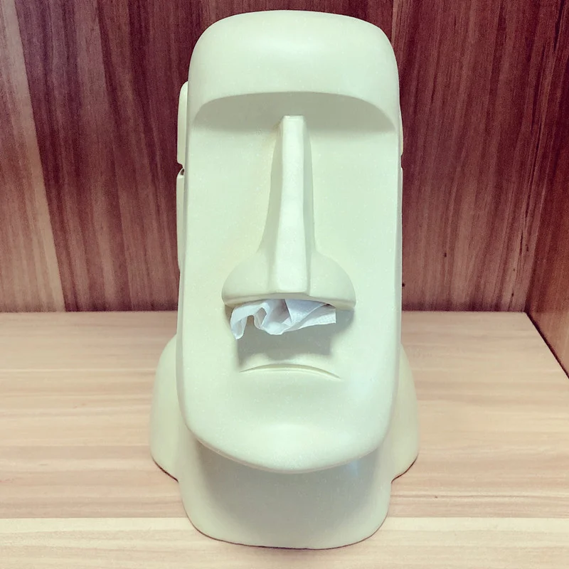 イースター島のティッシュボックス,楽しい収納紙箱,トップカートン 