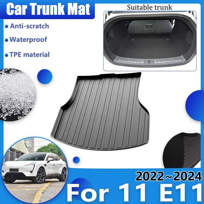 

Car Accessories for Avatr 11 E11 2022 2023 2024 2025 Rear Trunk Floor Mats Clean Waterproof Anti-dirty Carpet 3D TPE Storage Pad