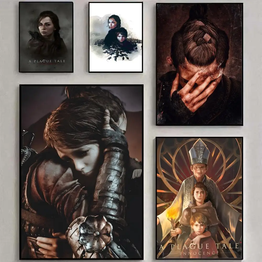 Game A P-Plague Tale Requiem Poster Matte Peel And Stick Self Adhesive PVC Removable Waterproof Frameless Bedroom Living Room