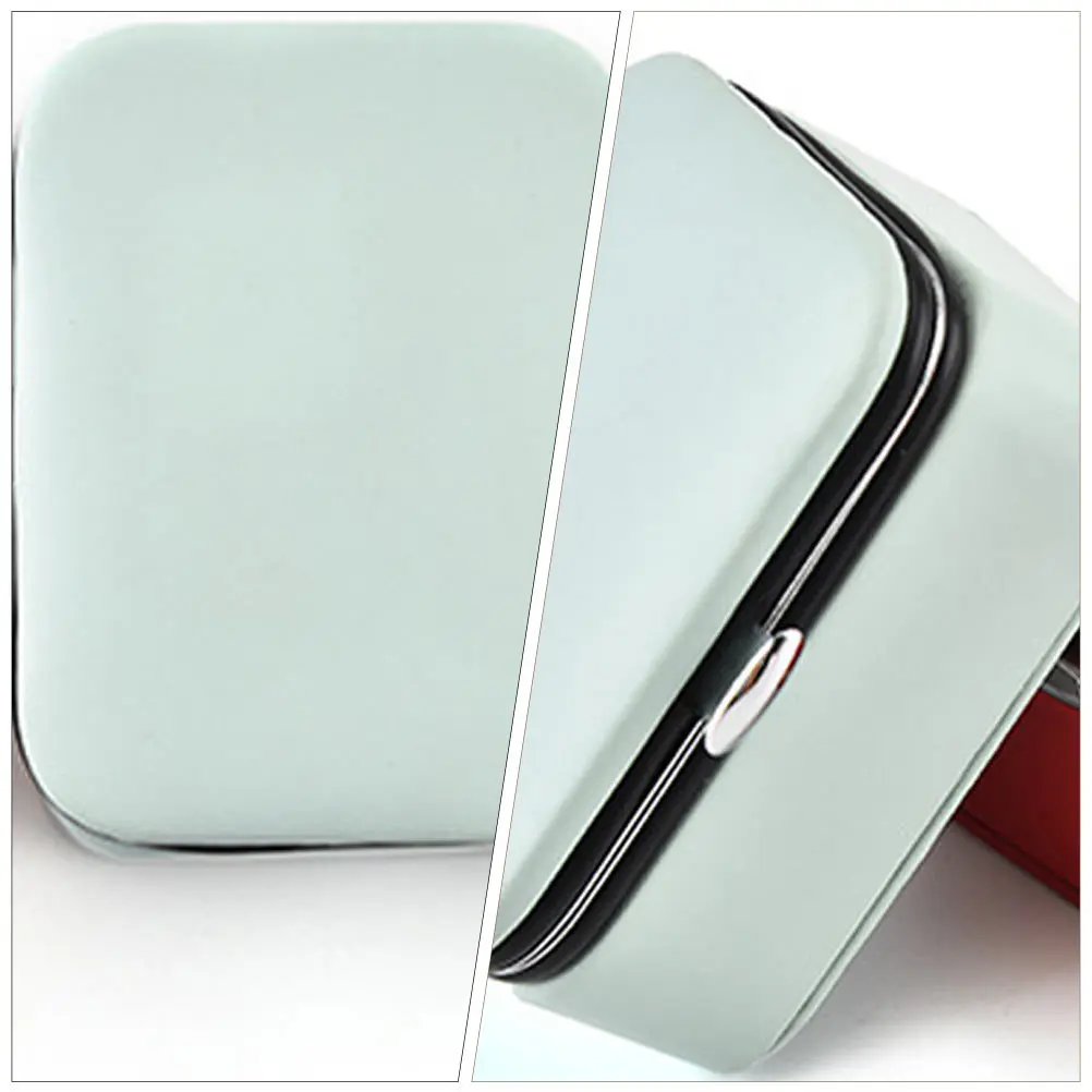 Portable Jewelry Organizer Box PU Material Small Jewelry Storage Case Travel Necklace Ring Earrings Holder Desktop Box