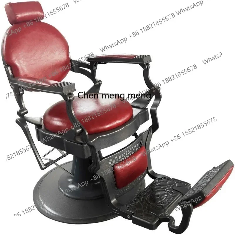 X تيتانيوم أسود، كرسي حلاقة، صالون شعر قديم، كرسي شعر مستلق، #5