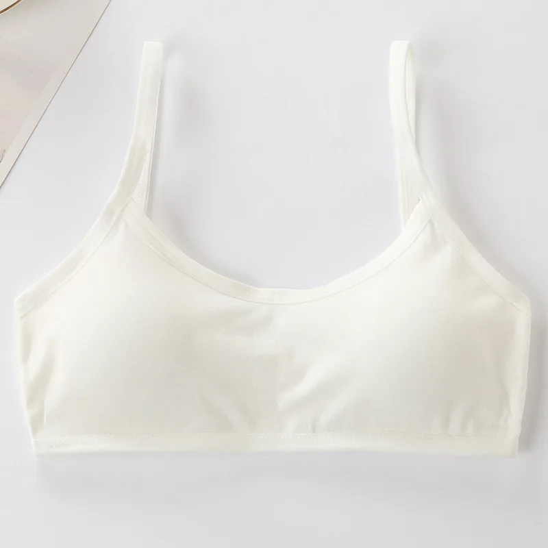 Cotton Sport Bra Children Training Bras with Chest Pad Detachable Teens Tops for Girls Kids Underwear 8-16 Teen Girls Clothing