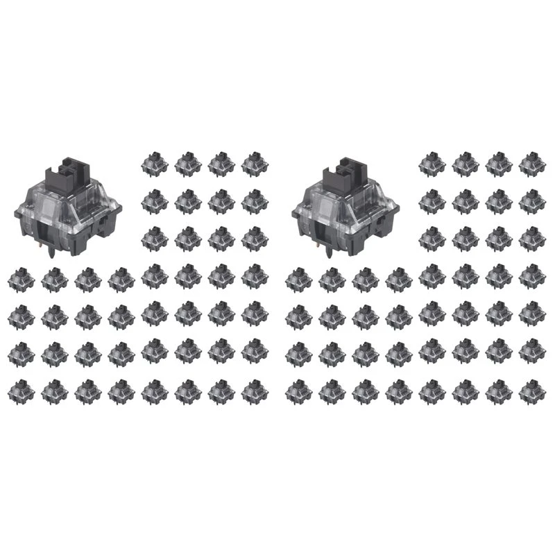 90Pcs V3 Pro Cream Black Switches 5 Pin 55Gf Linear Switch With Dustproof Stem Compatible With MX Mechanical Keyboard