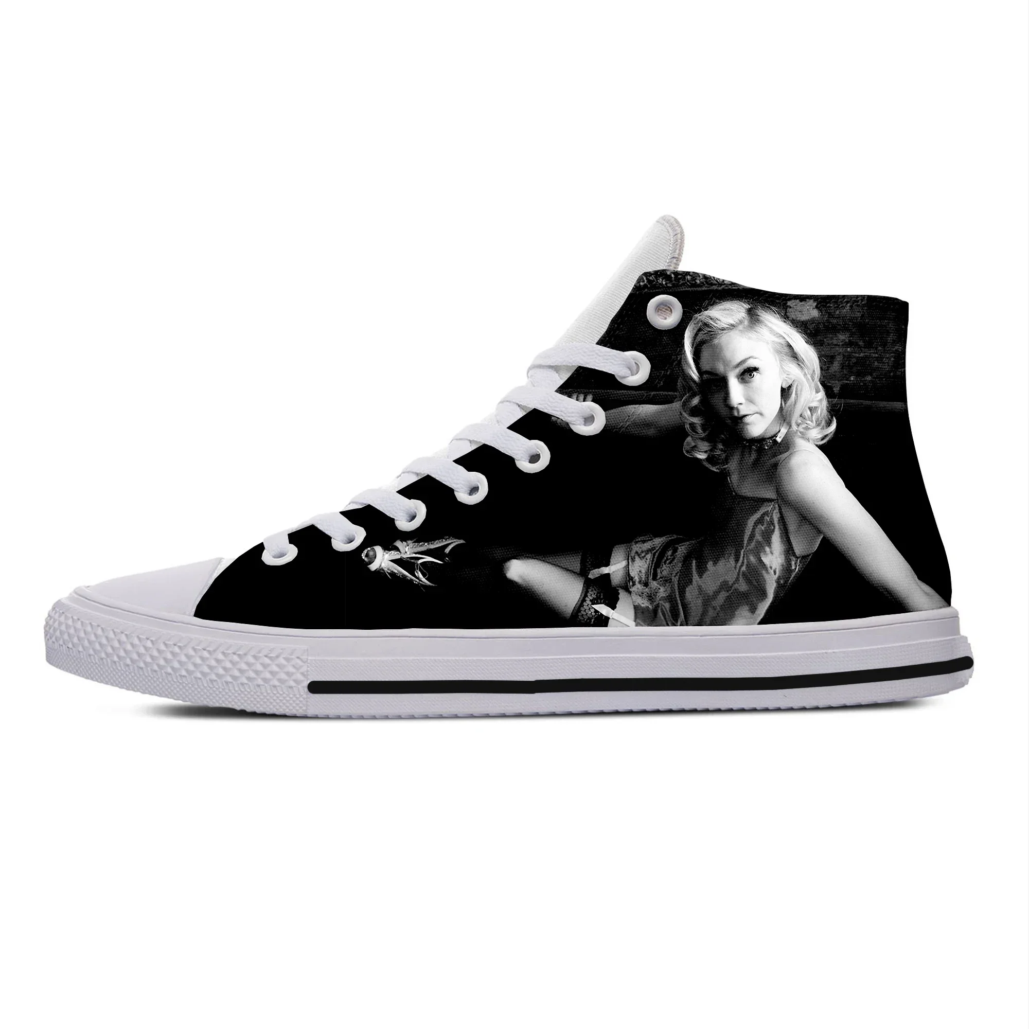 

Hot Cool Fashion Emily Kinney High Sneakers Men Women High Quality Handiness Casual Shoes Summer Breathable High Top Board Shoes