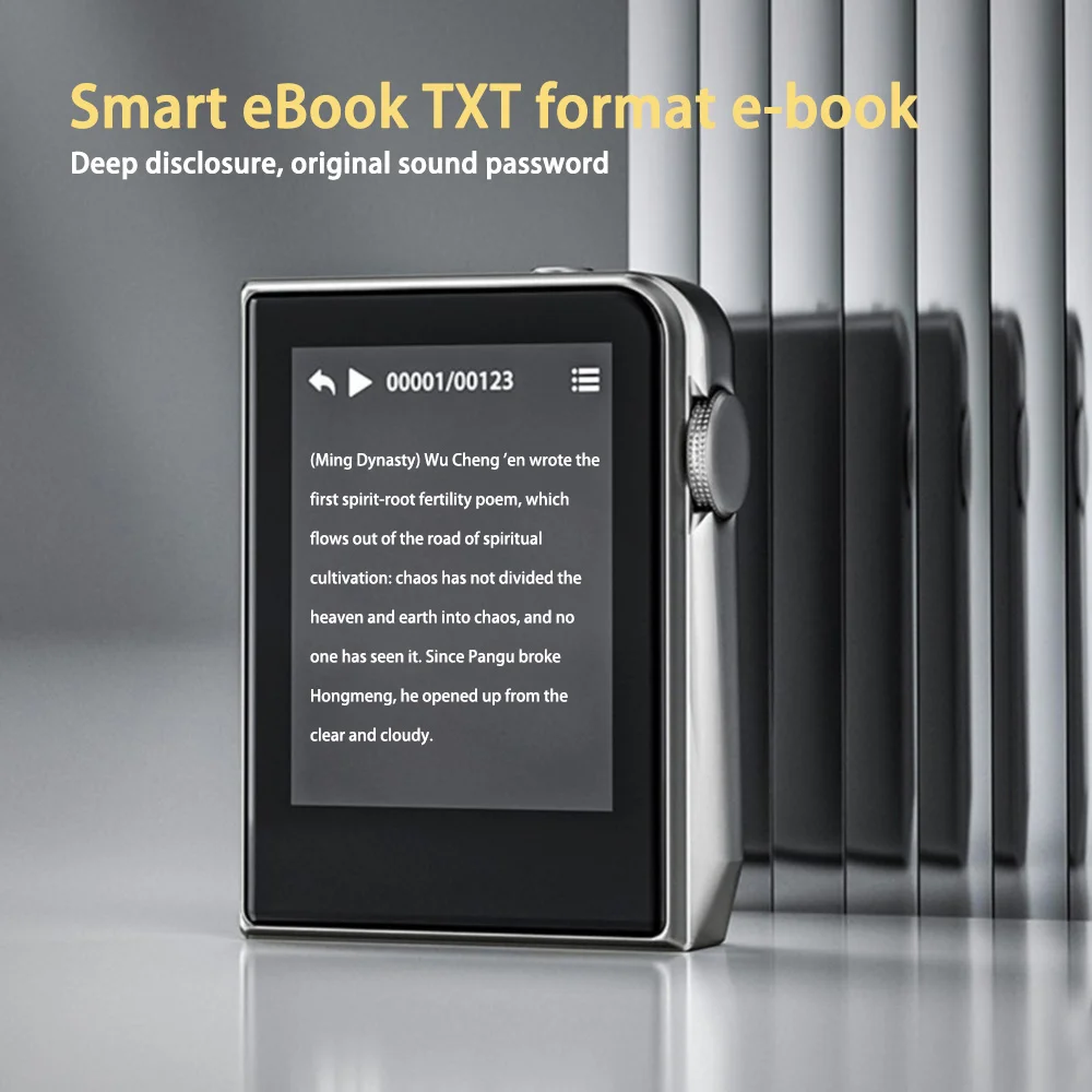 A58 하이파이 음악 MP3 플레이어, DSD256 무손실 디코딩 MP3 휴대용 금속 워크맨, EQ 이퀄라이저 전자 책 알람 시계 스톱워치 포함