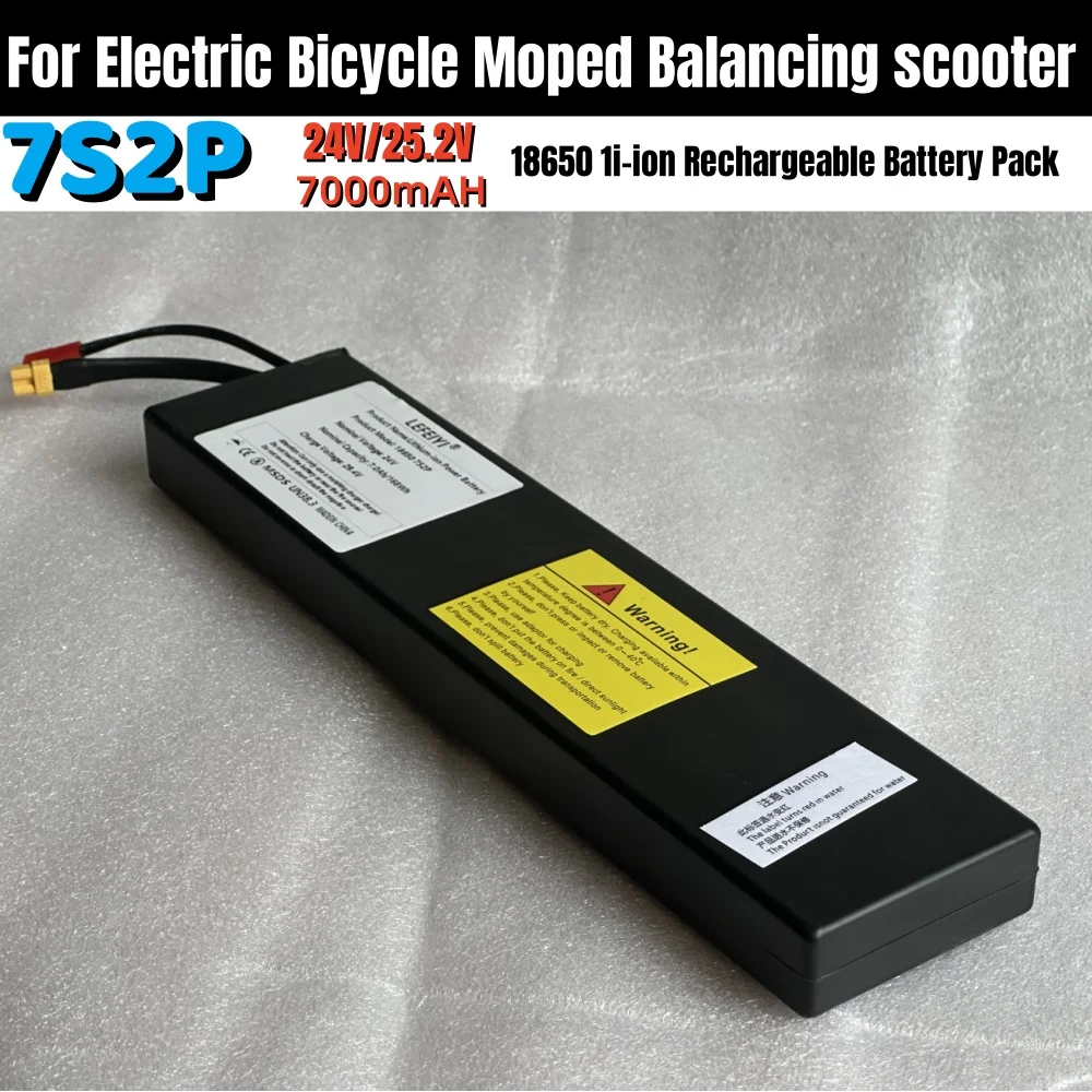 7s2p 24/25.2V 7.0 Ah 18650 Battery Lithium Ion Battery 29.4V 7000Mah for Electric Scooters Balancing Scooter