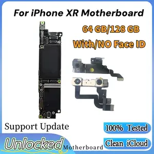 Bilashmart 100% Tested iPhone XR Motherboard Unlocked With/NO Face ID Support IOS update Clean iCloud chips MainBoard Logic board