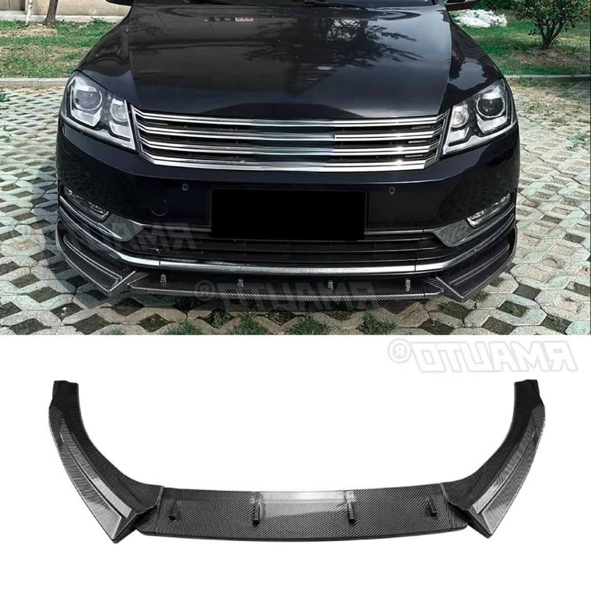 

For VW Passat B7 Standard Edition 2011-2015 Car Front Bumper Spoiler Lip Diffuser Modification Bumper Guard Protector Cover
