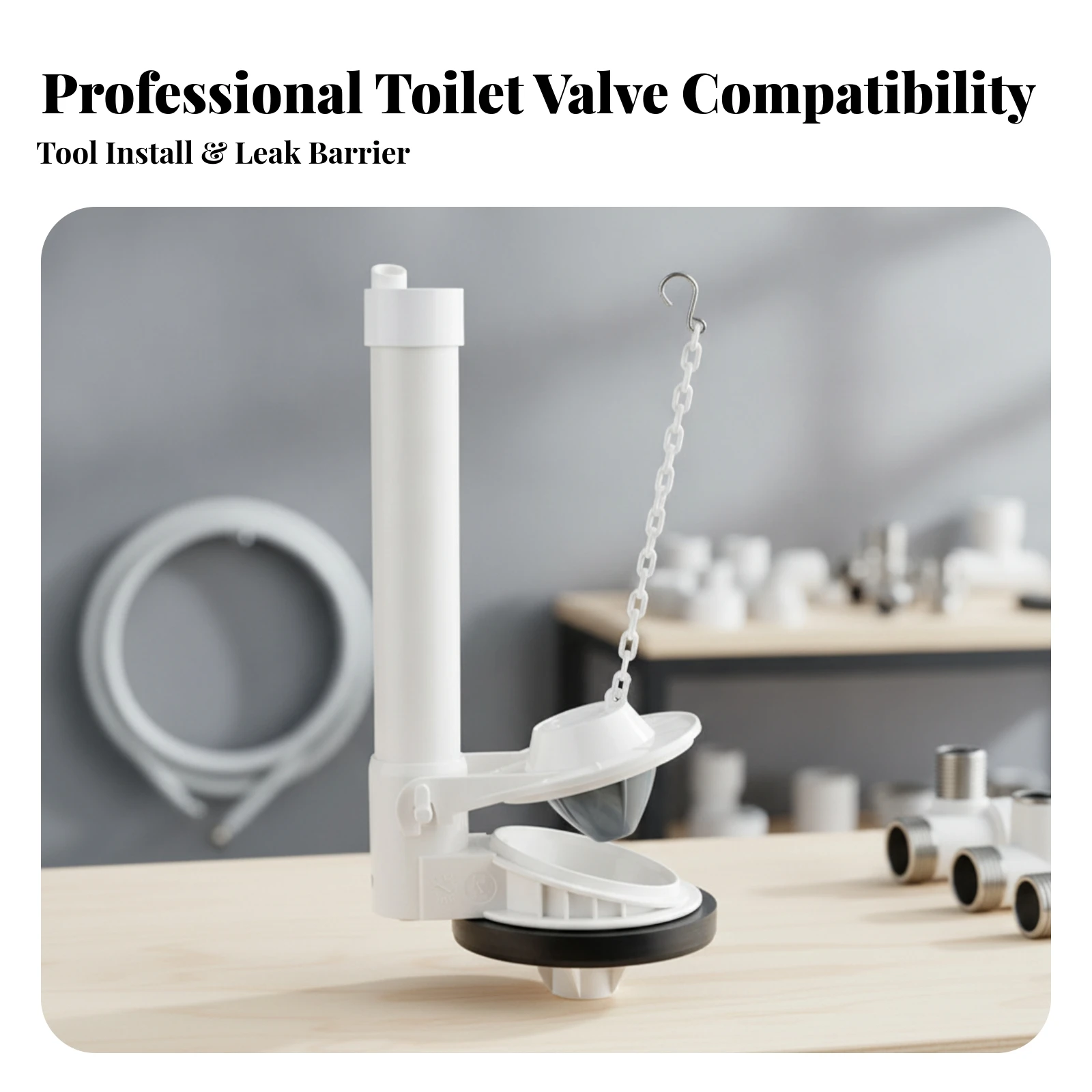 Toilet Tank Flush Valve Watertight Toilet Flush Valve Assembly Hardware Long-Lasting Reliable for Homeowners