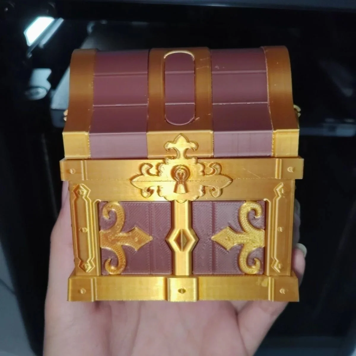 Creative Genshin Impact Gorgeous Treasure Chest Openable Storage Box 3D Printed Game Genshin Fans Desktop Decor Collection Gift view 4