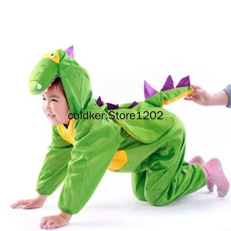 Dinosaur Animal Cosplay Costume para crianças, macacão bonito e extravagante de Halloween, terno de palco, meninos e meninas, dia das crianças