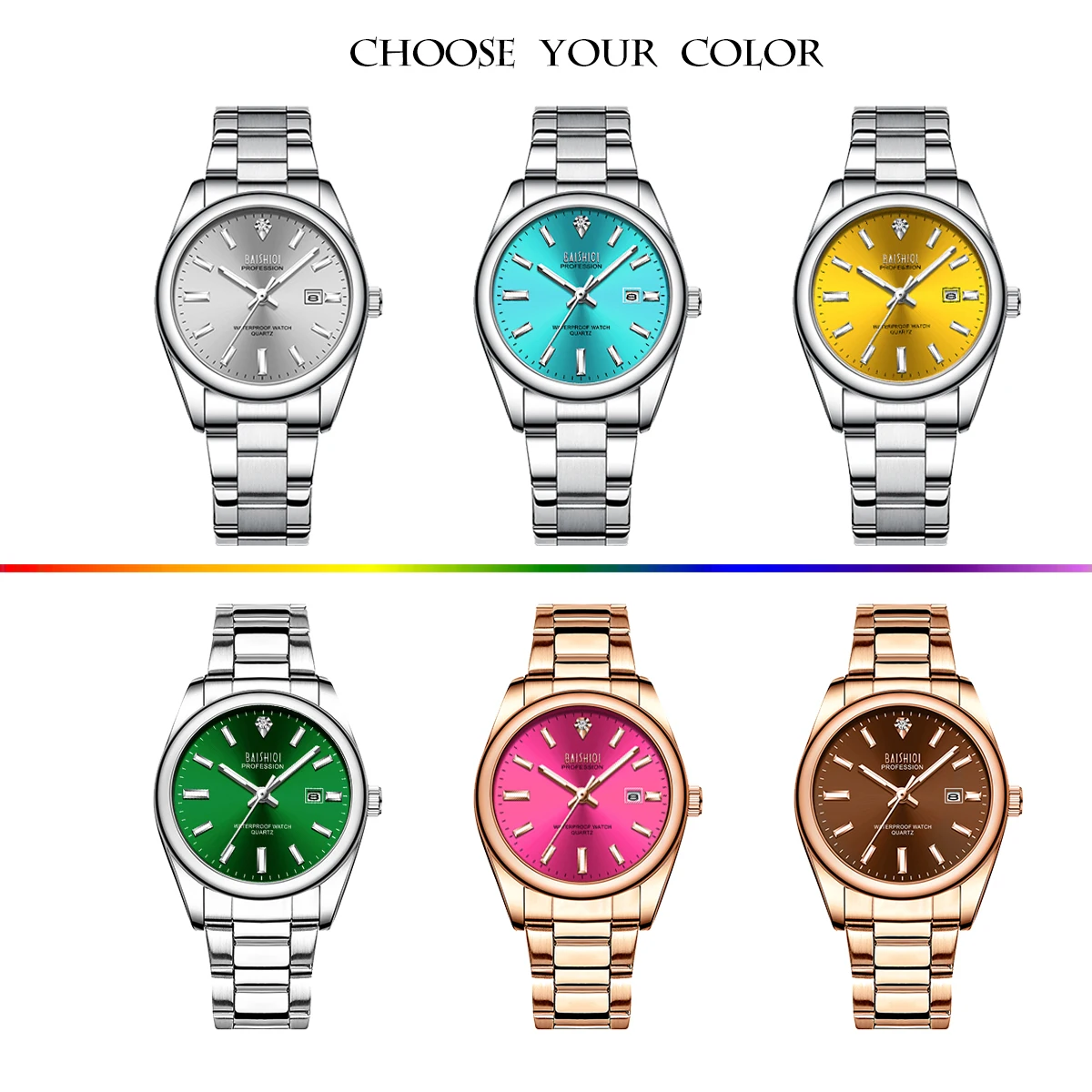 Reloj BIDEN de la mejor marca para mujer, calendario clásico de diseño Simple, reloj de cuarzo luminoso resistente al agua, viene con exquisita caja de reloj