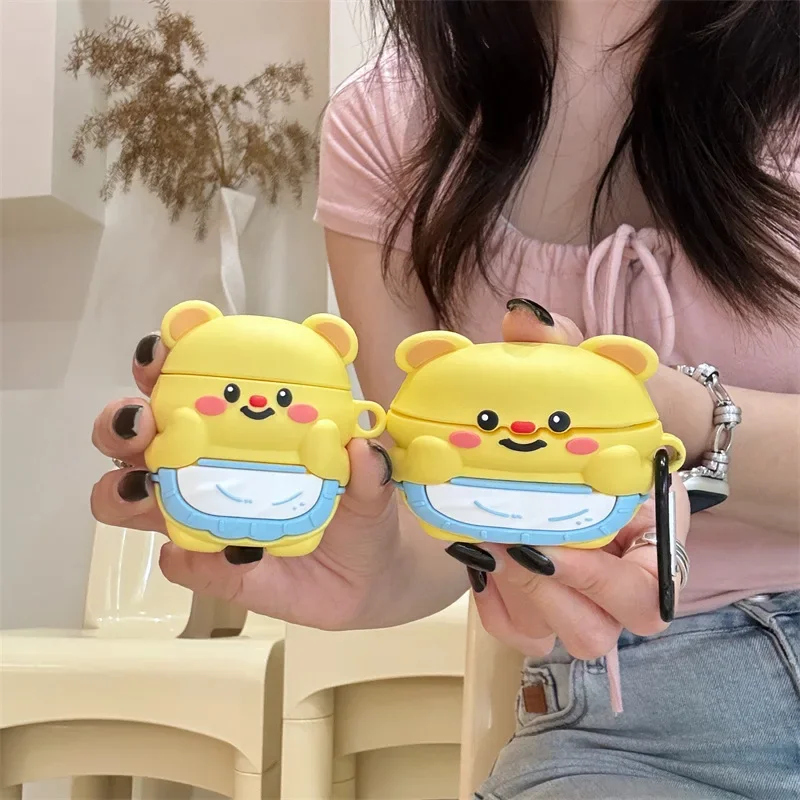 เคสผ้ากันเปื้อนน่ารักสำหรับ Pro2 airpod Pro 1 2 3หูฟังบลูทูธกล่องชาร์จหูฟังป้องกัน