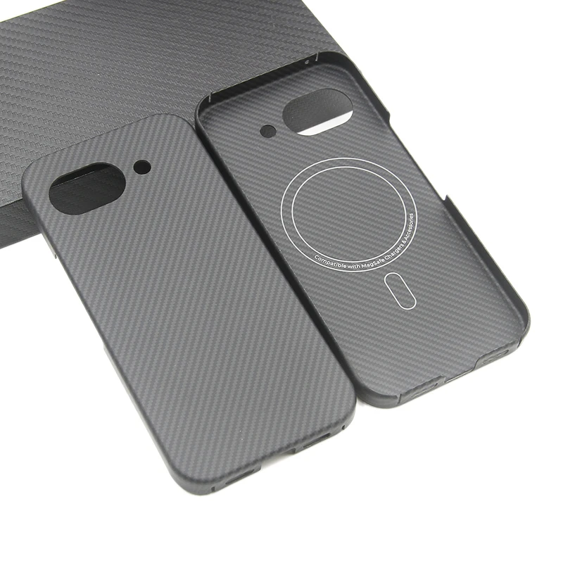 

ZXKE True Fiber Case for Google Pixel 10A Embedded Iron Sheet Magnetic Car Support Magsafe Aramid Fiber Shell