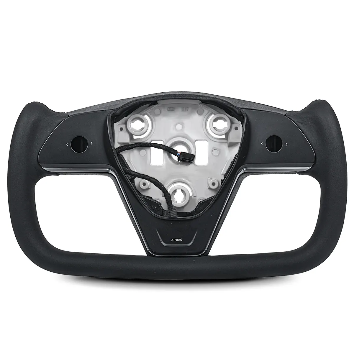 

Real Leather Steering Wheel For Tesla Model 3 (2017-2023.8) Model Y (CN 2019-2021.8/US 2019-Up) Cover Lightweight With Heating